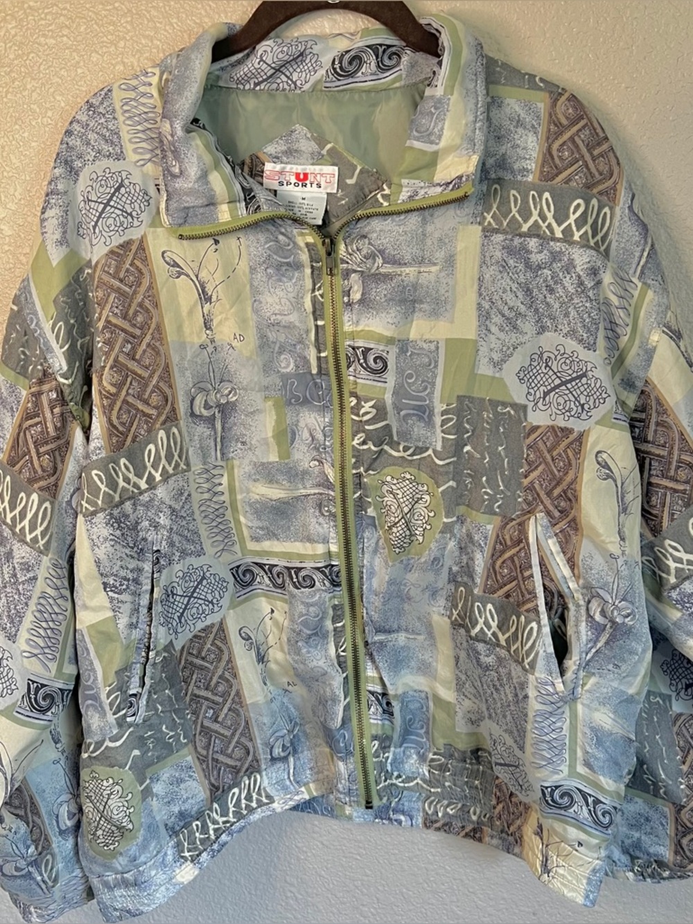 Vintage Abstract patchwork Stunt Sports jacket